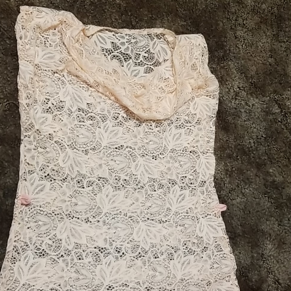 Light pink layered top
